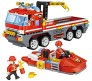 354 Pcs Fire Fighter Engine Truck with Fire Boat Building Block Set Lego Compatile for Boys and Girls