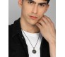3D Cross Compass Pendant Gold For Men Round Silver Chain Necklace Chain Punk Hip Hop Biker Traveller For Men Boys Men's Jewellery Accessories D2