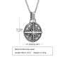 3D Cross Compass Pendant For Men Round Silver Chain Necklace Chain Punk Hip Hop Biker Traveller For Men Boys Men's Jewellery Accessories D1