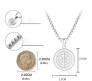 3D Cross Compass Pendant For Men Round Silver Chain Necklace Chain Punk Hip Hop Biker Traveller For Men Boys Men's Jewellery Accessories D3