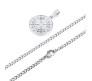 3D Cross Compass Pendant For Men Round Silver Chain Necklace Chain Punk Hip Hop Biker Traveller For Men Boys Men's Jewellery Accessories D3