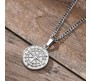 3D Cross Compass Pendant For Men Round Silver Chain Necklace Chain Punk Hip Hop Biker Traveller For Men Boys Men's Jewellery Accessories D3