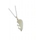Couple Heart Pendant For Lovers Silver Necklace for Couple Matching Locket Groove for Valentine Anniversary Men and Women
