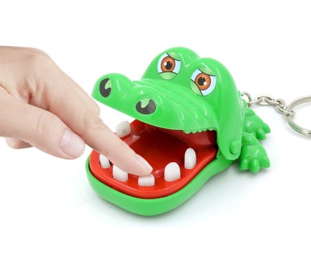 Crocodile Teeth Toy Keychain For Kids Crocodile Biting Finger Game Dentist Crocodile Alligator Biting Finger Games Set of 1