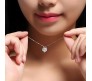 Cube Shape Pendant Solitaire Cute Silver Premium Necklace Stylish with Sparkling Zircon Diamond Valentine Anniversary Modern Simple and Aesthetic Gift for Girls and Woman