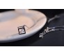 Cube Shape Pendant Solitaire Cute Silver Premium Necklace Stylish with Sparkling Zircon Diamond Valentine Anniversary Modern Simple and Aesthetic Gift for Girls and Woman