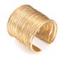 Fashion Big Wide Stack Coil Wire Cuff Cuff Bracelet Stylish Adjustable Gold Plated Kada Bangle Egyptian Style Anti Tarnish Chunky Statement Jewelry Gift for Women