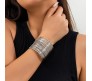 Fashion Big Wide Stack Coil Wire Cuff Cuff Bracelet Stylish Adjustable Silver Plated Kada Bangle Egyptian Style Anti Tarnish Chunky Statement Jewelry Gift for Women