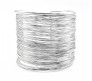 Fashion Big Wide Stack Coil Wire Cuff Cuff Bracelet Stylish Adjustable Silver Plated Kada Bangle Egyptian Style Anti Tarnish Chunky Statement Jewelry Gift for Women