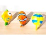 Aquatic Cute Animals Chu Chu Squeeze Toy 6 PC Set Silly Squeezing & Squawking 5cm Approx Baby Floating Bath Toy For Infants Newborns Kids, Multicolor