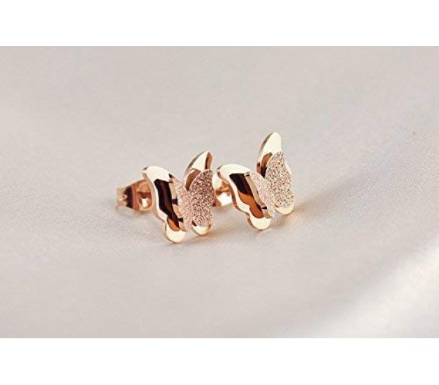 Rose Gold Plated American Diamond Studded Heart Shaped Party Wear Stud –  Priyaasi