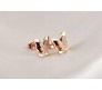 Charming Dual Butterfly Surgical Steel Rose Gold Stud Earrings for Girls and Women