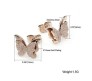Charming Dual Butterfly Surgical Steel Rose Gold Stud Earrings for Girls and Women