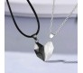 Couple Heart Pendant For Lovers Necklace for Couple Matching Locket Magnet DBS