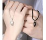 Couple Heart Pendant For Lovers Necklace for Couple Matching Locket Magnet DBS