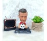 David Beckham Bobble Head for Car Dashboard with Mobile Holder Action Figure Toys Collectible Bobblehead Showpiece For Office Desk Table Top Toy For Kids and Adults Multicolor