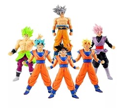 Anime Dragon Z Ball Super Saiyan 1 2 Ultra Instinct Broly Goku Black Zamasu Set of 6 Action Figure Goku DBZ 18 CM Figurine Manga Collectible Model Toy