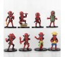 Deadpool Action Figure Miniature Statue 8 Pcs Set Toy 7-8 cm Car Decor & Dashboard Accessories Figures Gifts for Fans