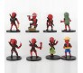 Deadpool Action Figure Miniature Statue 8 Pcs Set Toy 7-8 cm Car Decor & Dashboard Accessories Figures Gifts for Fans