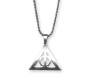 Deathly Hallows Pendant Necklace Flat Accessories for Women Boys and Girls Silver