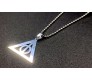 Deathly Hallows Pendant Necklace Flat Accessories for Women Boys and Girls Silver