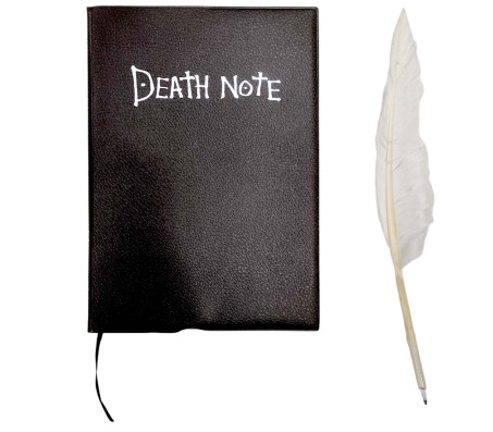 Death Note Anime Cosplay Notebook Accurate Notebook with Bookmark and Free Feather Pen