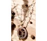 Deer Stag Shaped Circle Round Rose Gold Necklace Pendant Chain Always with Cubic Zirconia Simple Valentine Gift for Women