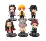 Demon Slayer Action Figure Set of 6 Size 8-10CM Toy for Car Dashboard, Cake Topper