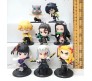 Anime Demon Slayer Action Figure Set of 8 Approx 9CM Toy Collectible Combo Figurine for Office Desk & Study Table Gift Multicolor