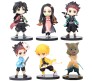 Demon Slayer Action Figure Set of 6 Size 7-8CM Toy for Car Dashboard, Decoration, Cake Topper, Office Desk & Study Table Multicolor