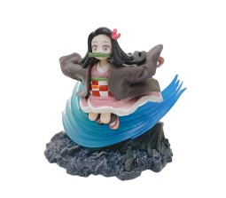 Demon Slayer Nezuko Kamado Kimetsu No Yaiba Action Figure 11 cm for Car Dashboard, Decoration, Cake, Office Desk & Study Table Toy Multicolor