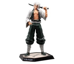 Demon Slayer Sanemi Shinazugawa Hashira Action Figure 30 cm for Car Dashboard, Decoration, Cake, Office Desk & Study Table Toy Multicolor