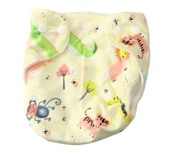 Reusable Cotton Cloth Diapers with Comes with Quick Dry Pads Side Leakage Proof Washable High Absorbent Rash Free Freesize for Baby 0-3 Yrs Stay Dry & Lasts up to 3Hrs D1
