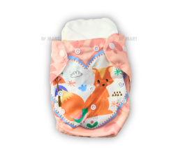 Reusable Cotton Cloth Diapers with Comes with Quick Dry Pads Side Leakage Proof Washable High Absorbent Rash Free Freesize for Baby 0-3 Yrs Stay Dry & Lasts up to 3Hrs 5D1