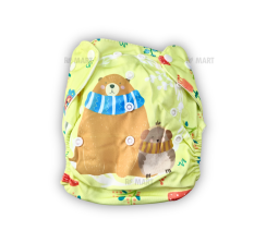 Reusable Cotton Cloth Diapers with Comes with Quick Dry Pads Side Leakage Proof Washable High Absorbent Rash Free Freesize for Baby 0-3 Yrs Stay Dry & Lasts up to 3Hrs 5D5