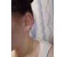 Big Dipper Stud Earring On Ears With 7 Rhinestone Design Ear Crawler on Rose Gold for Girls and Woman
