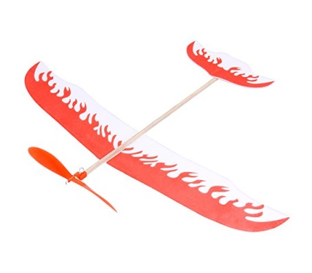 40 cm Body DIY Educational Physics Rubber Band Airplane Early Education Science Learning Tension Powered Glider Plane Assembly Model Aircraft Novelty Toy for Kids 