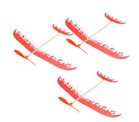 40 cm Body Set of 3 DIY Educational Physics Rubber Band Airplane Early Education Science Learning Tension Powered Glider Plane Assembly Model Aircraft Novelty Toy for Kids 
