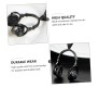 DJ Headphone Music Lover Black Stainless Steel Pendant Hip Hop with 24inch Round Box Long Thick Chain Necklace Gift for Men & Boys