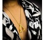 DJ Headphone Music Lover Gold Stainless Steel Pendant Hip Hop with 24inch Round Box Long Thick Chain Necklace Gift for Men & Boys