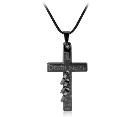 Death Note Anime Metal Cross Pendant Necklace Cosplay Fashion Jewellery