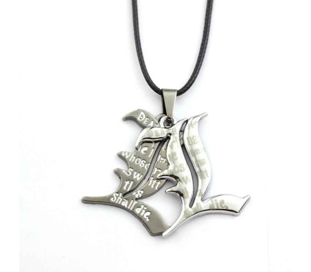 Death Note Anime Yagami Double L Pendant Necklace Cosplay Fashion Jewellery