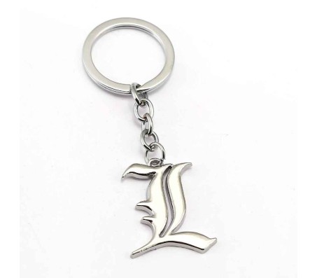 Death Note Anime Yagami Single L Metal Keychain Key Chain for Car Bikes Key Ring