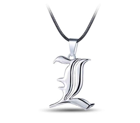 Death Note Anime Yagami Single L Pendant Necklace Cosplay Fashion Jewellery