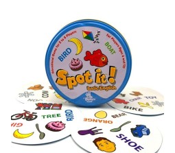 Dobble Basic English Words Style Spot It ! Sequence Forming Matching Game | Find It Family Card Game for Kids and Adults 