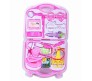 Pink Doctor Play Set with Foldable Suitcase Compact Medical Accessories Dr Pretend Play Game Learning Toy Kit for 3 + Year Kids, Boys and Girls