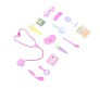 Pink Doctor Play Set with Foldable Suitcase Compact Medical Accessories Dr Pretend Play Game Learning Toy Kit for 3 + Year Kids, Boys and Girls