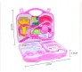 Pink Doctor Play Set with Foldable Suitcase Compact Medical Accessories Dr Pretend Play Game Learning Toy Kit for 3 + Year Kids, Boys and Girls