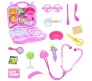 Pink Doctor Play Set with Foldable Suitcase Compact Medical Accessories Dr Pretend Play Game Learning Toy Kit for 3 + Year Kids, Boys and Girls