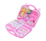 Pink Doctor Play Set with Foldable Suitcase Compact Medical Accessories Dr Pretend Play Game Learning Toy Kit for 3 + Year Kids, Boys and Girls